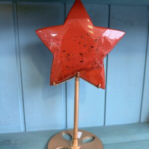 Large Red Jasper Star on Custom Stand