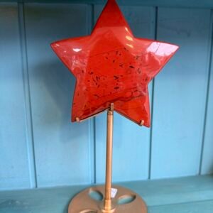 Large Red Jasper Star on Custom Stand