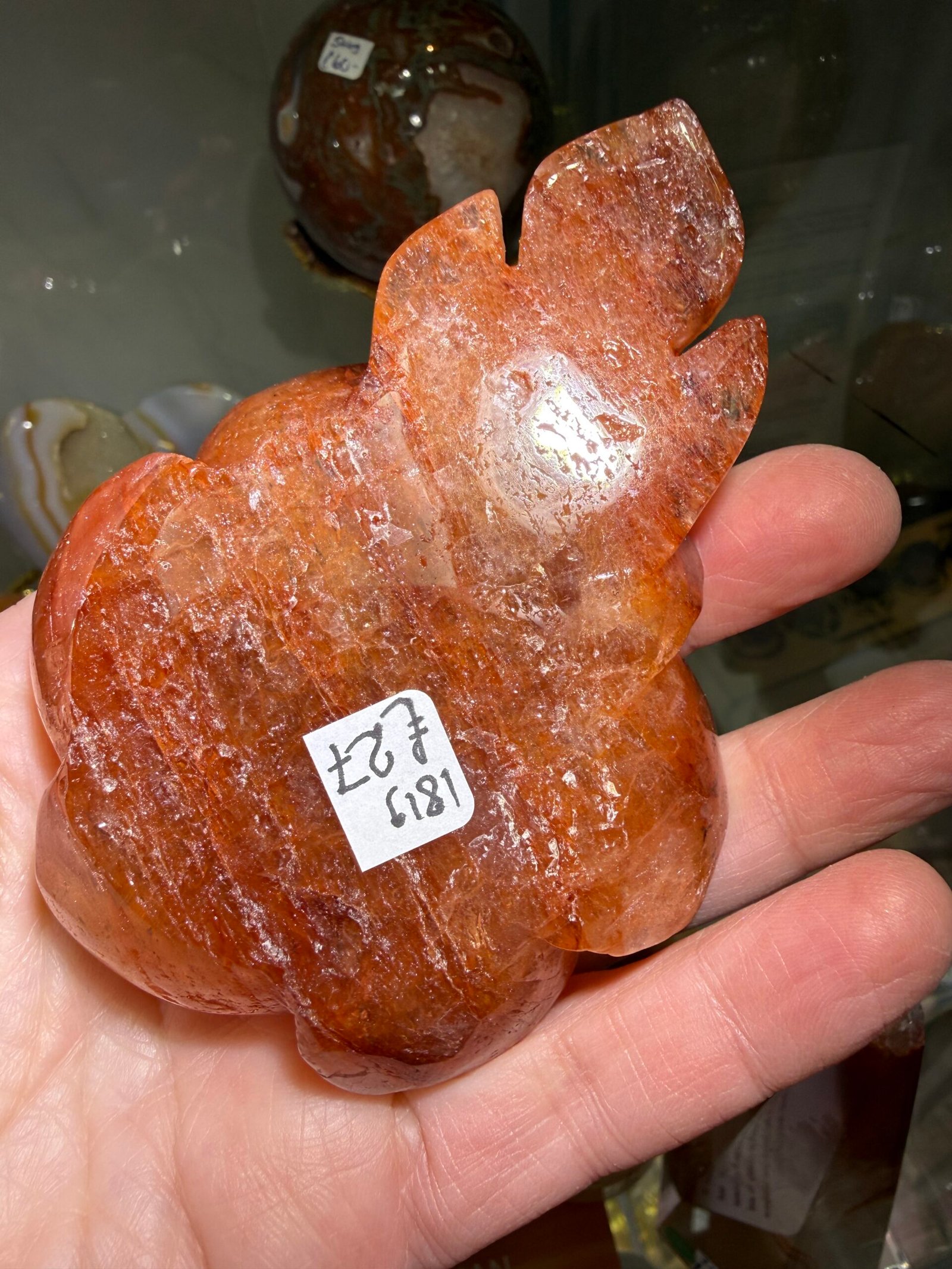 Fire Quartz Rose Carving - Image 5