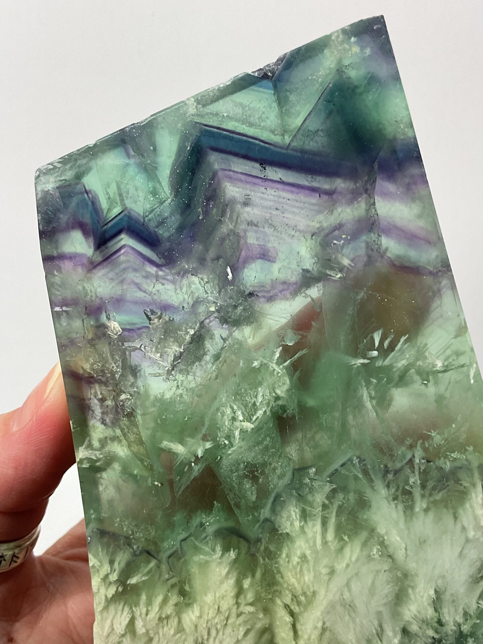 Feather Fluorite Slice - Image 7