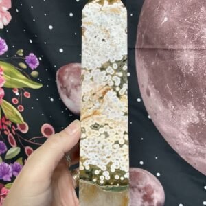 Large Orbicular Ocean Jasper Tower