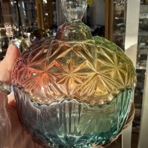 Colourful Glass Jar with Lid