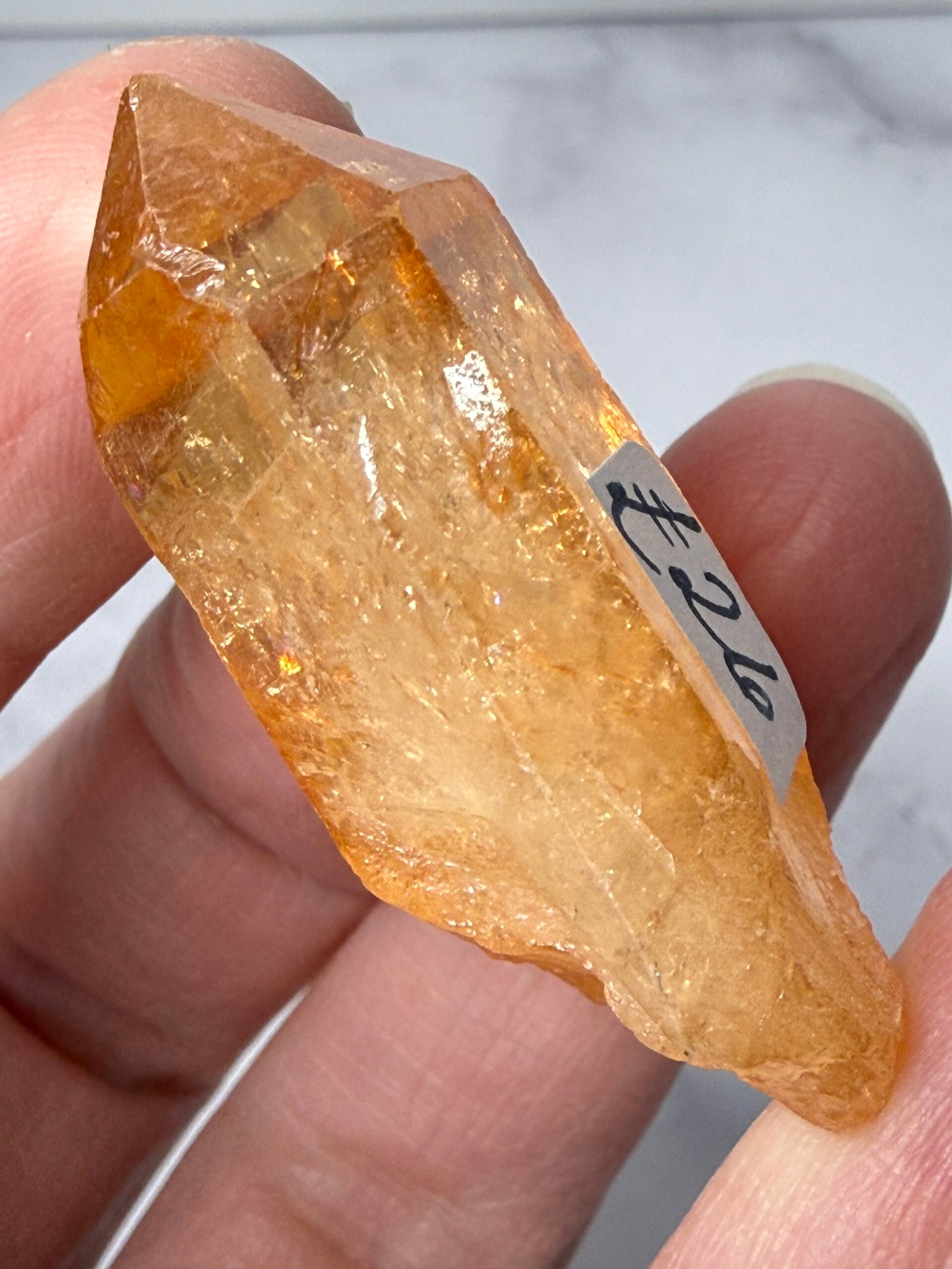 Tangerine Aura Quartz Natural Point - Image 2
