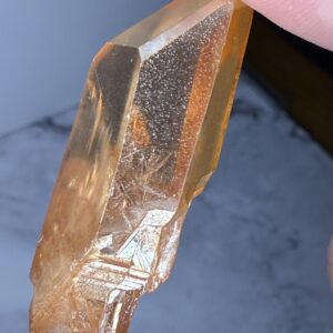 Tangerine Aura Quartz Natural Point