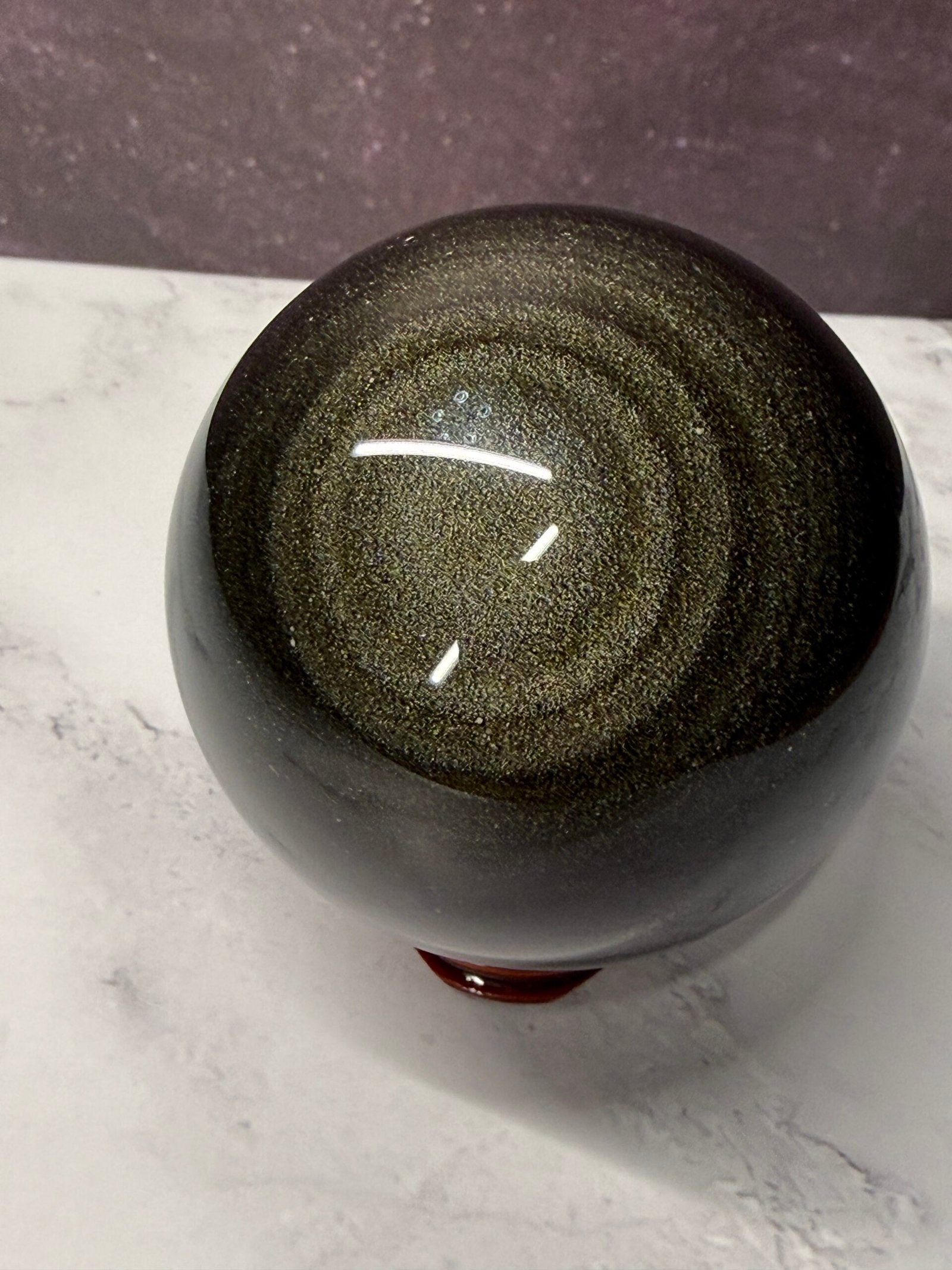 Golden Obsidian Sphere - Image 4