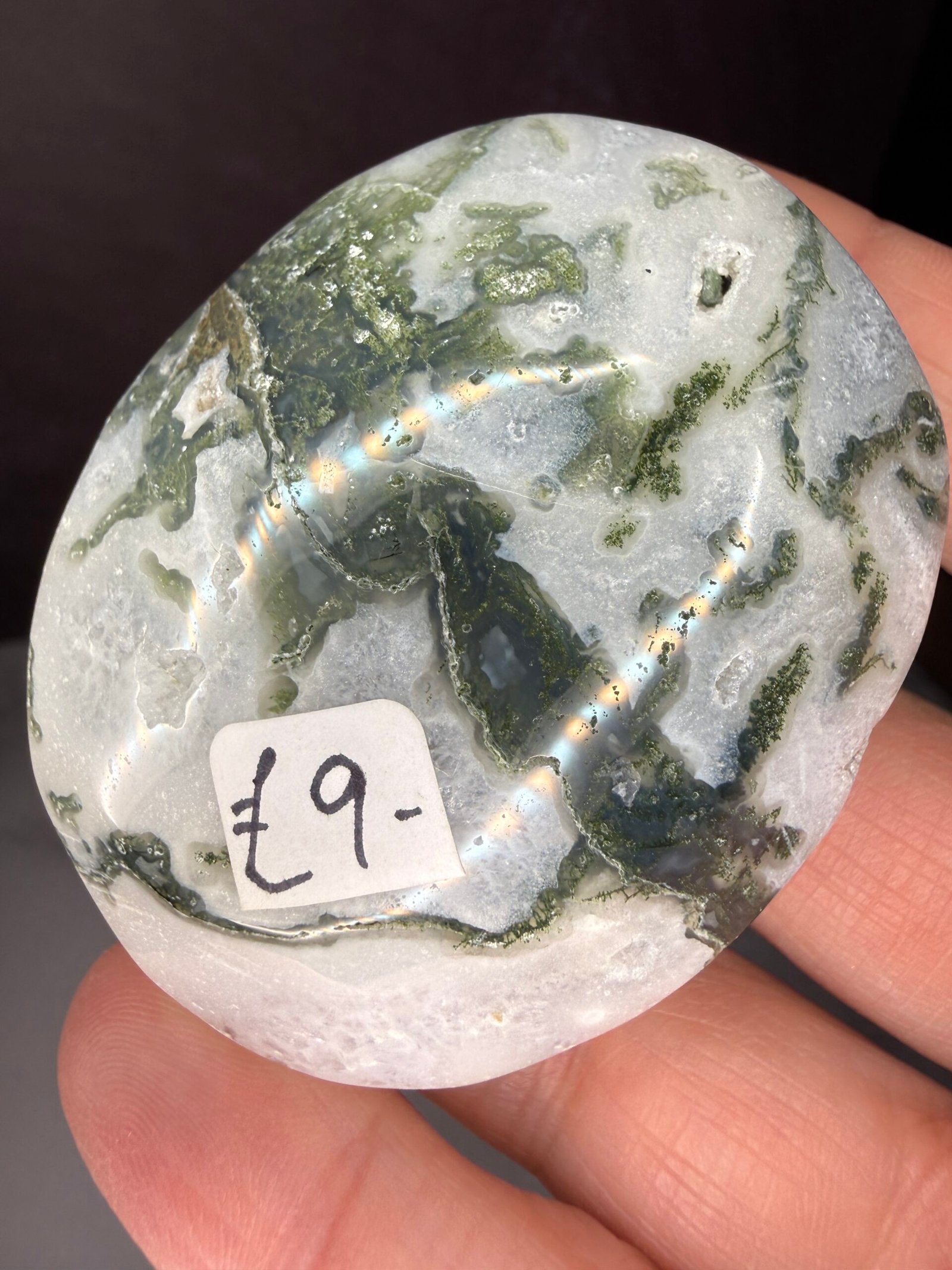 Moss Agate Palm Stone - Image 3