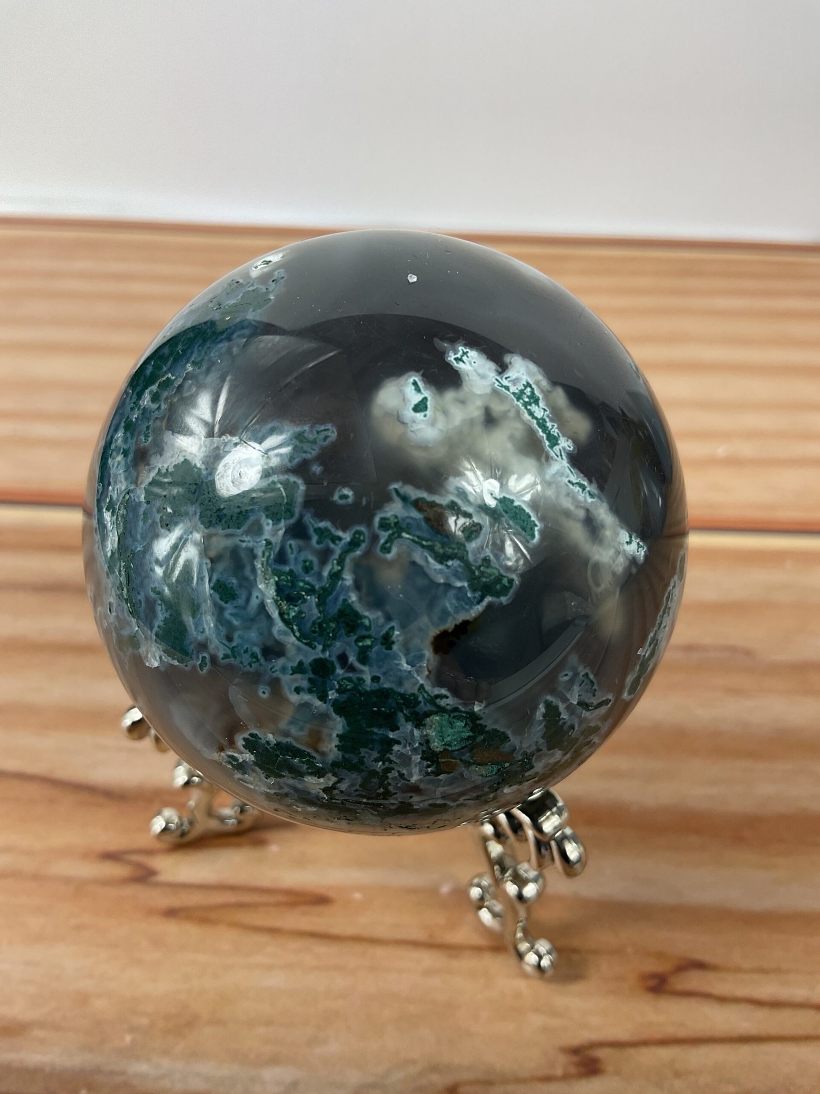 Moss Agate Sphere - Image 4