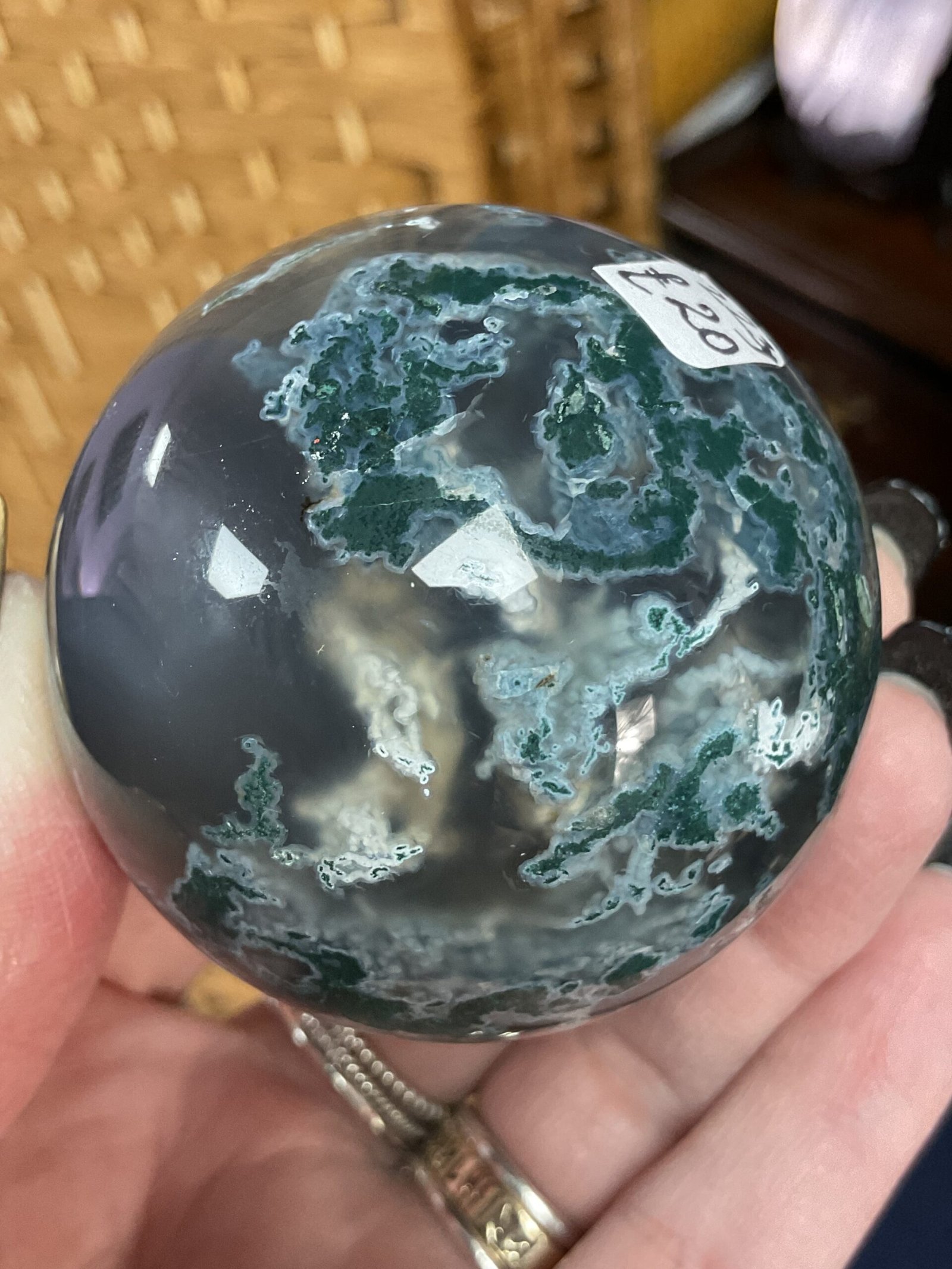 Moss Agate Sphere - Image 5