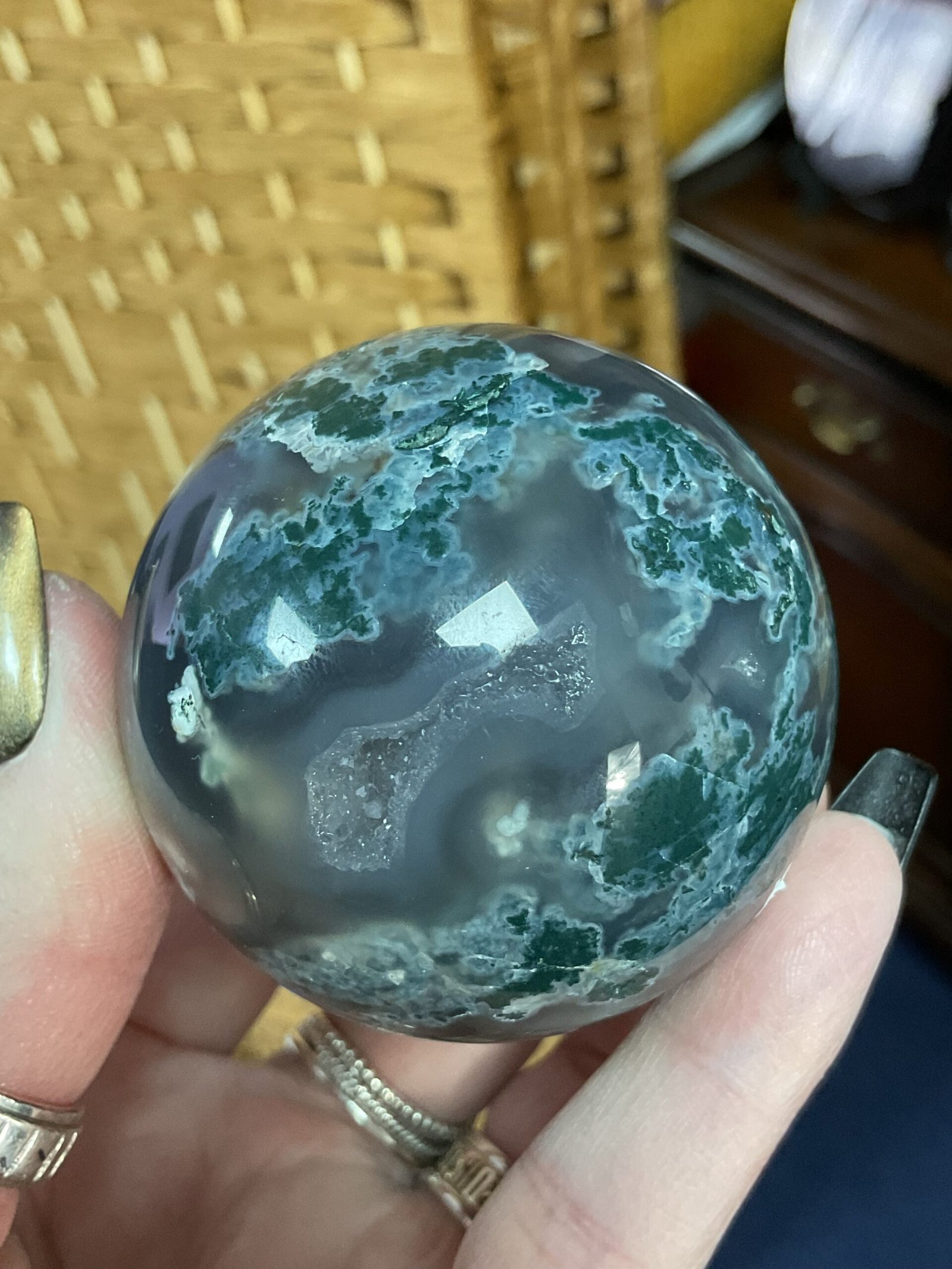 Moss Agate Sphere - Image 7
