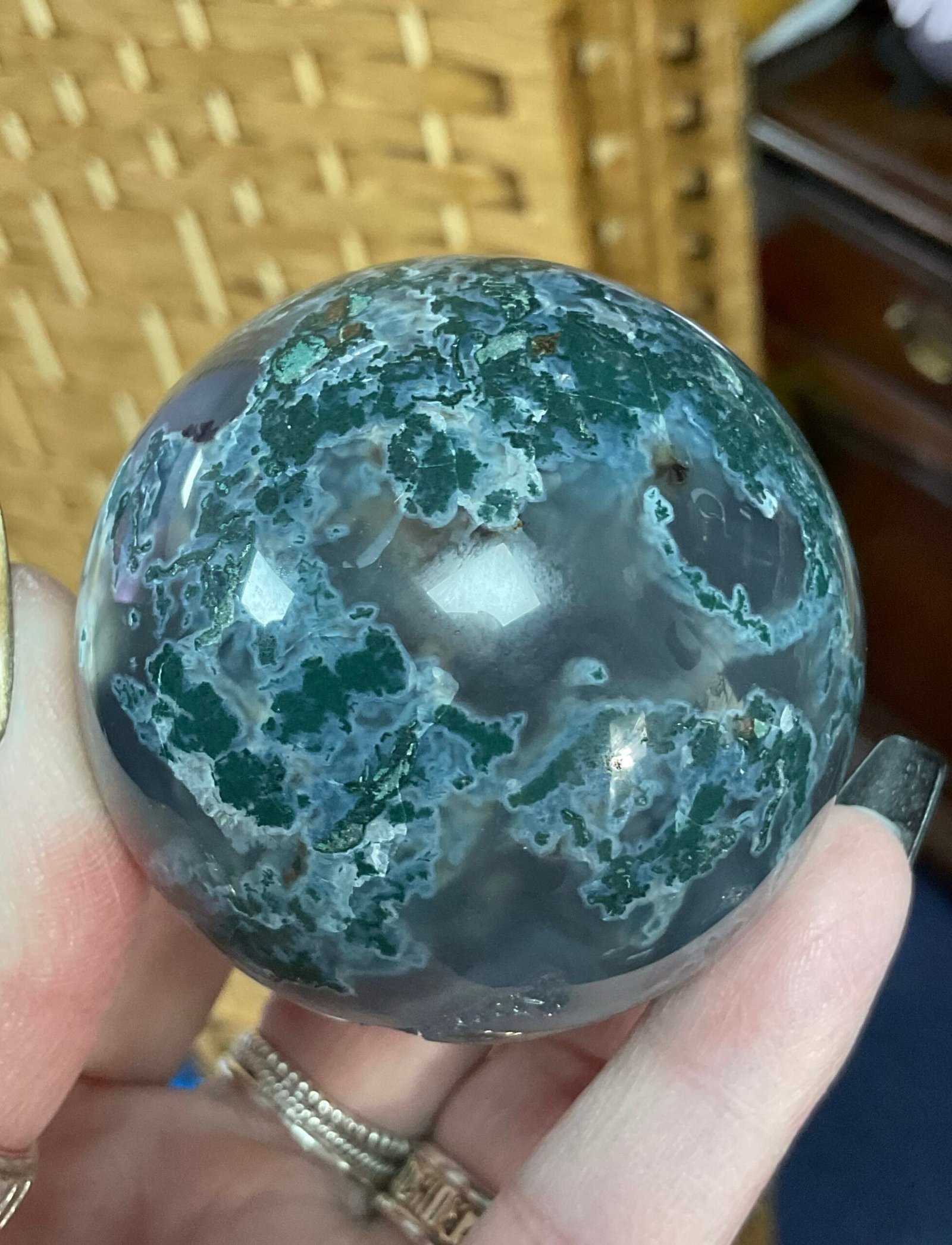 Moss Agate Sphere - Image 8
