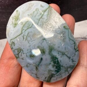 Moss Agate Palm Stone