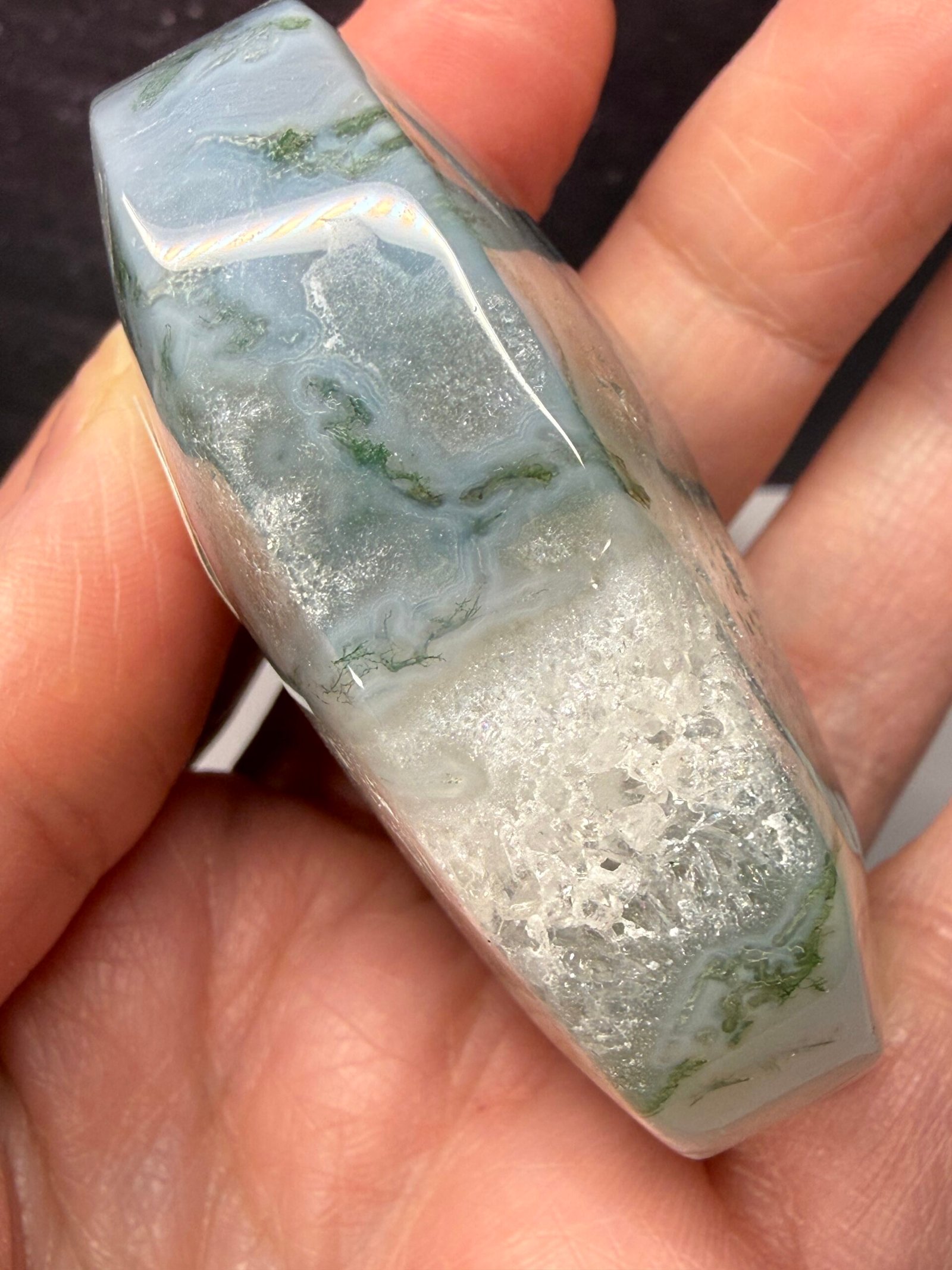 Moss Agate Palm Stone - Image 4