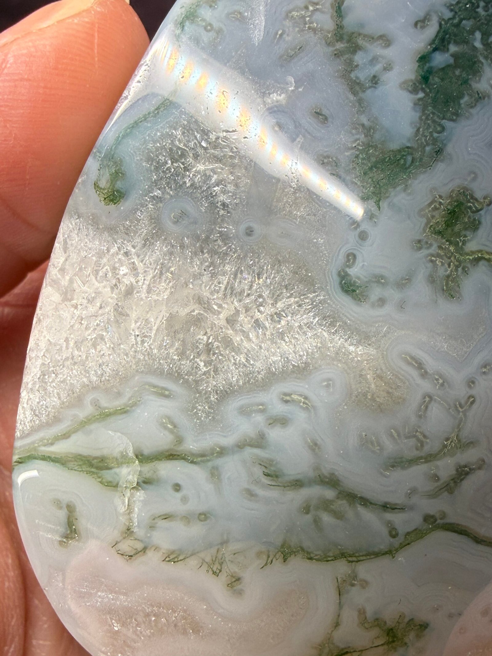 Moss Agate Palm Stone - Image 5