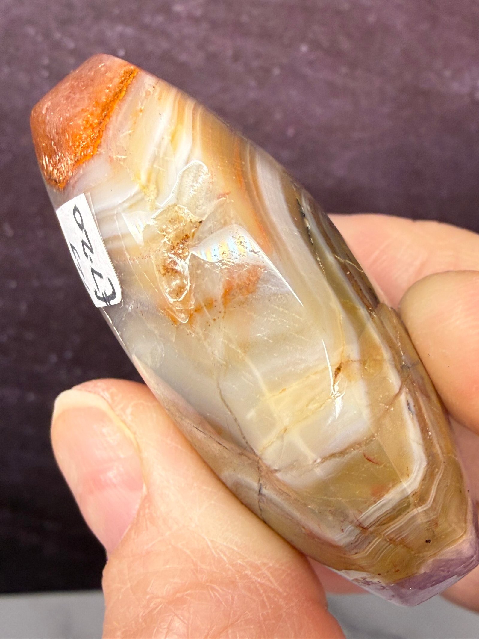 Amethyst & Agate Palm Stone - Image 5