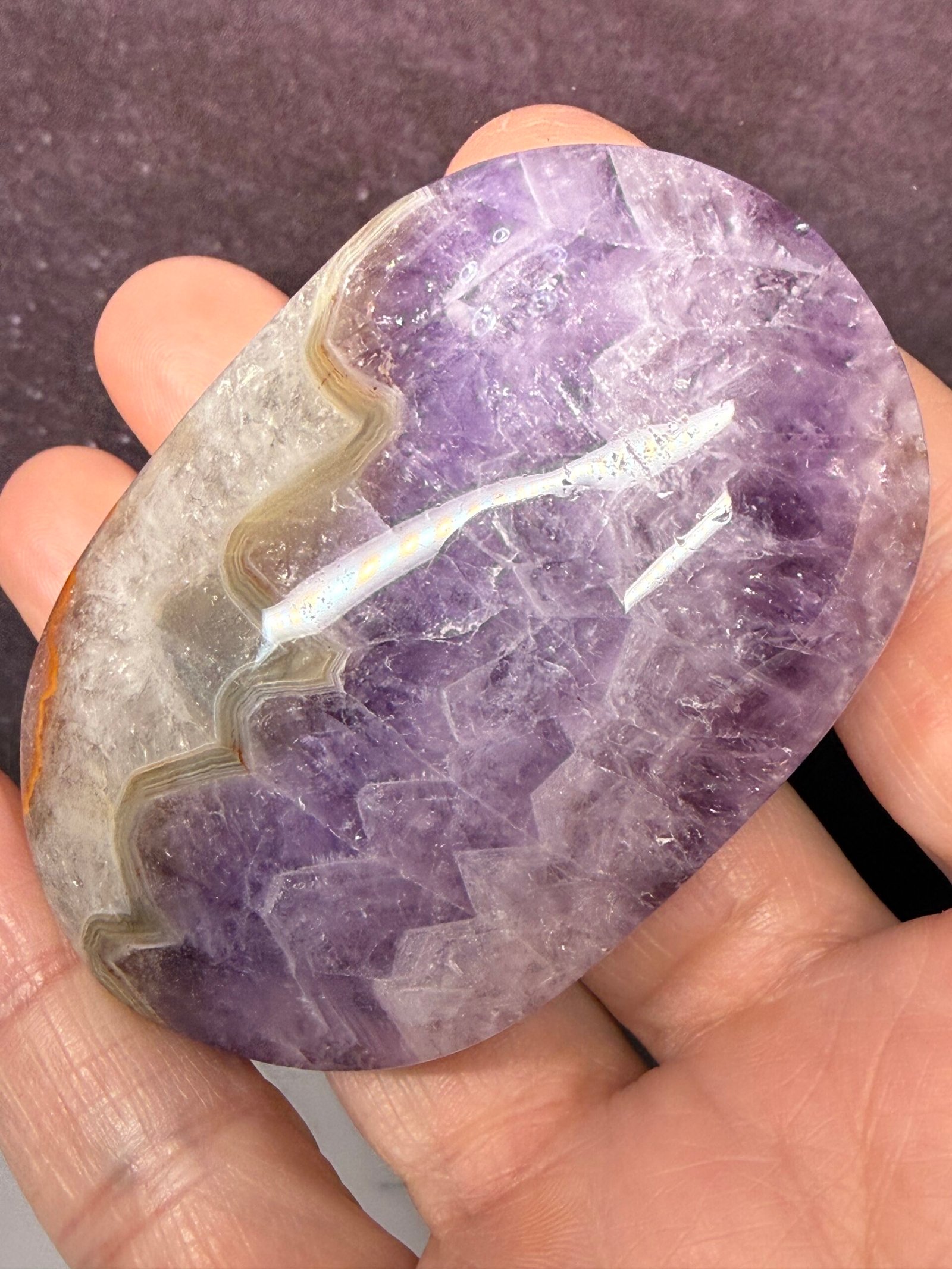 Amethyst and Agate Palm Stone