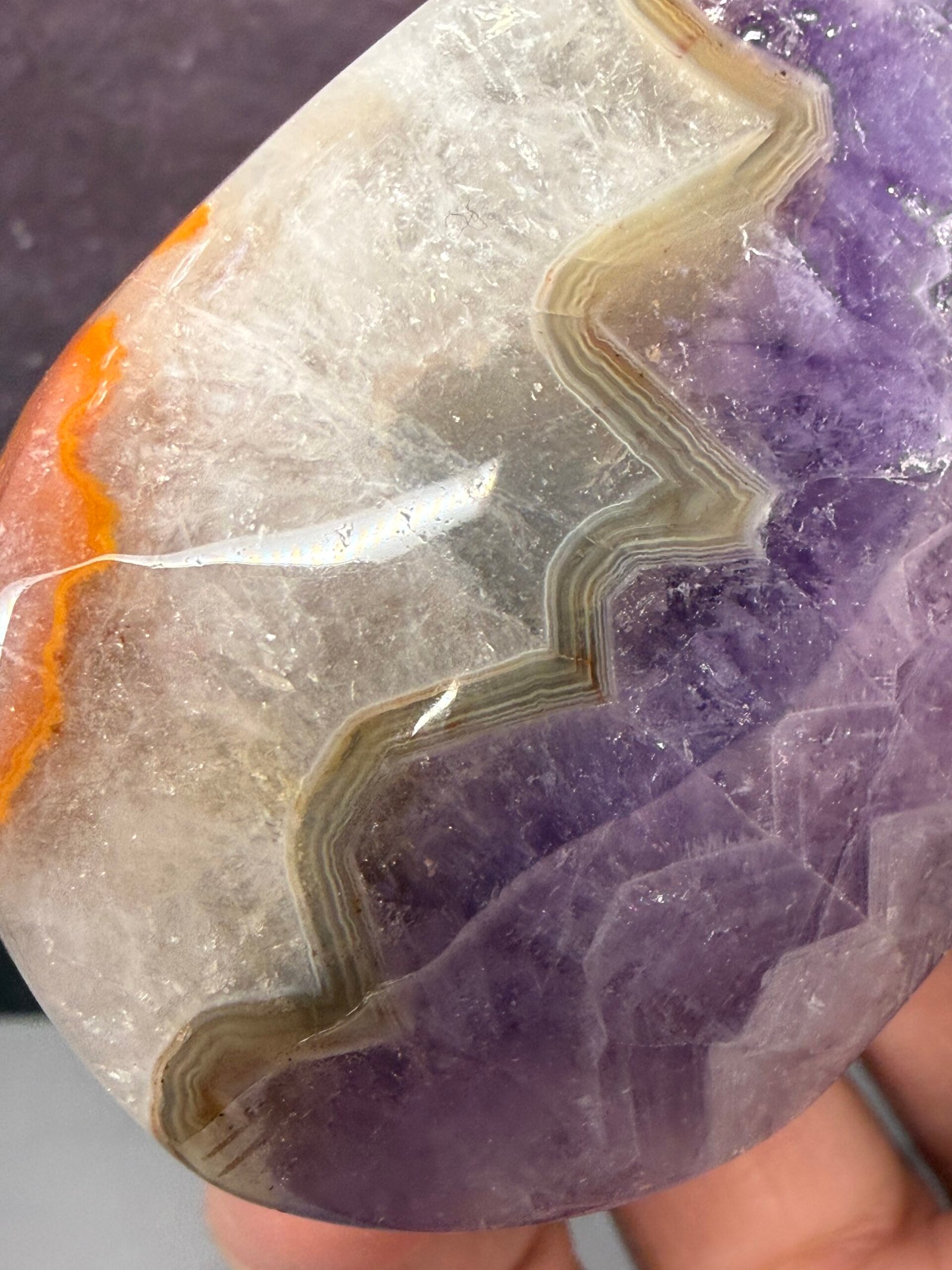 Amethyst and Agate Palm Stone - Image 3