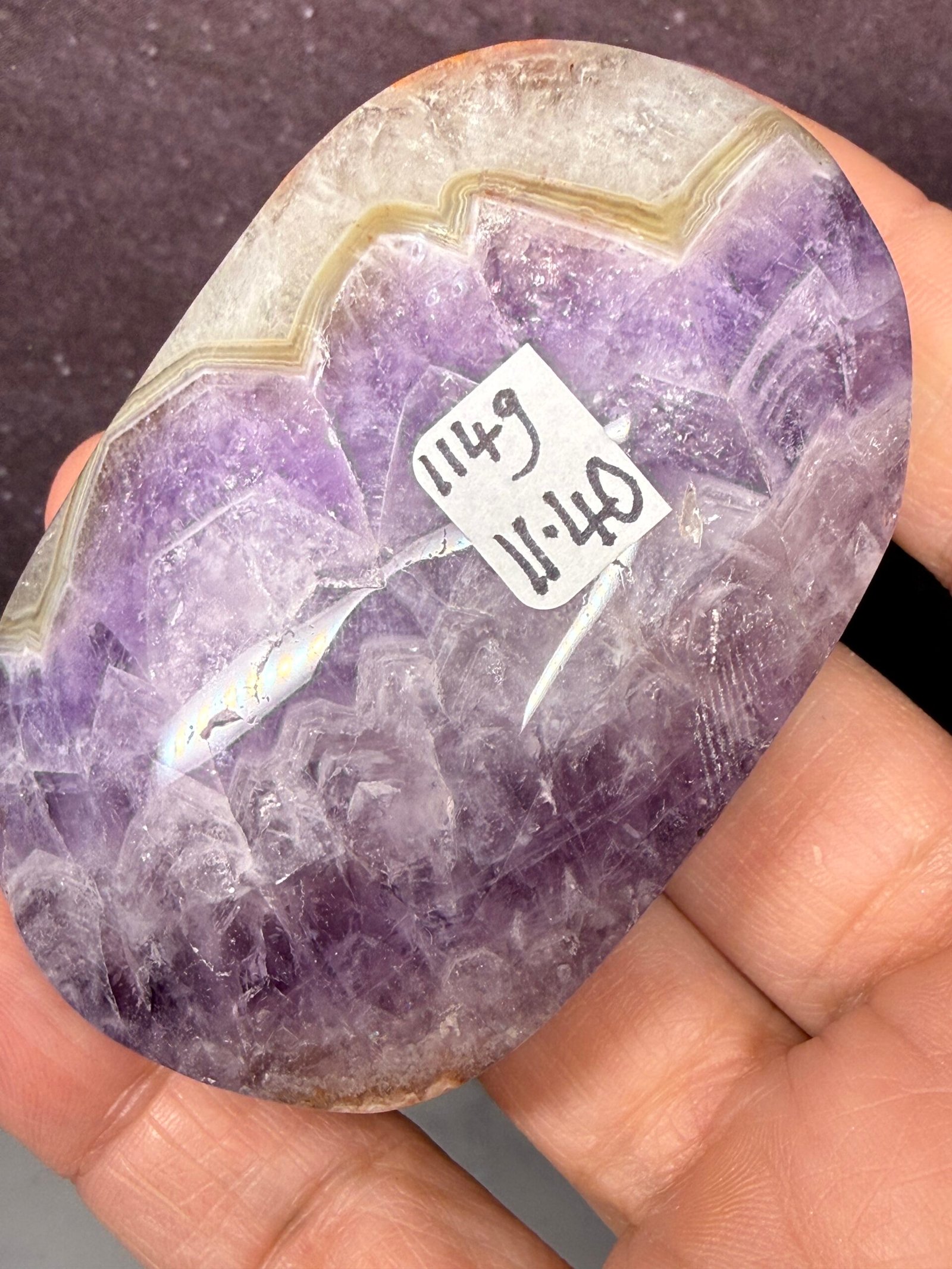 Amethyst and Agate Palm Stone - Image 4
