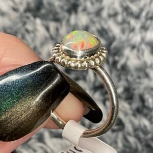 Sterling Silver Ethiopian Welo Opal Ring
