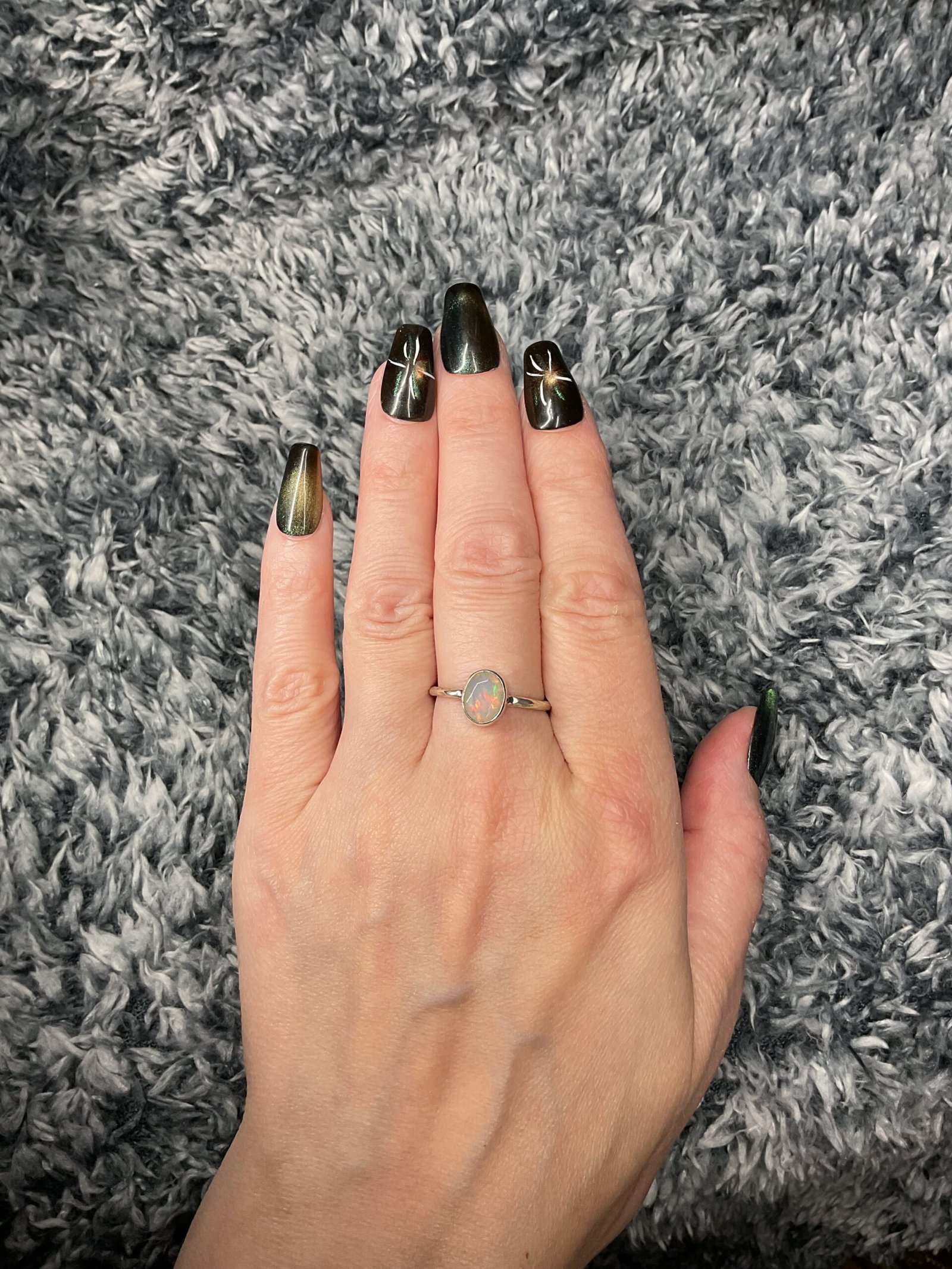 Sterling Silver Ethiopian Welo Opal Ring - Image 3