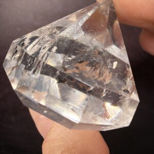 Clear Quartz Diamond Shaped Carving