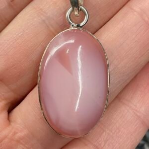 Sterling Silver Peruvian Pink Opal Pendant
