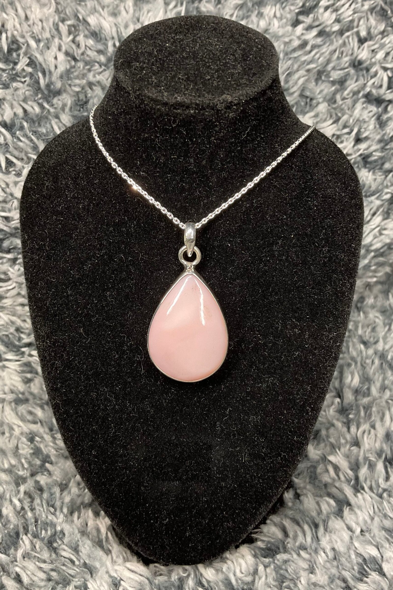 Sterling Silver Peruvian Pink Opal Pendant - Image 2