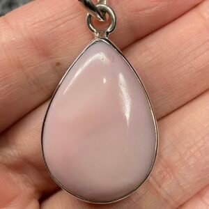 Sterling Silver Peruvian Pink Opal Pendant