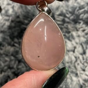 Sterling Silver Rose Quartz Pendant