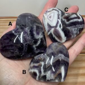 Chevron Amethyst Heart
