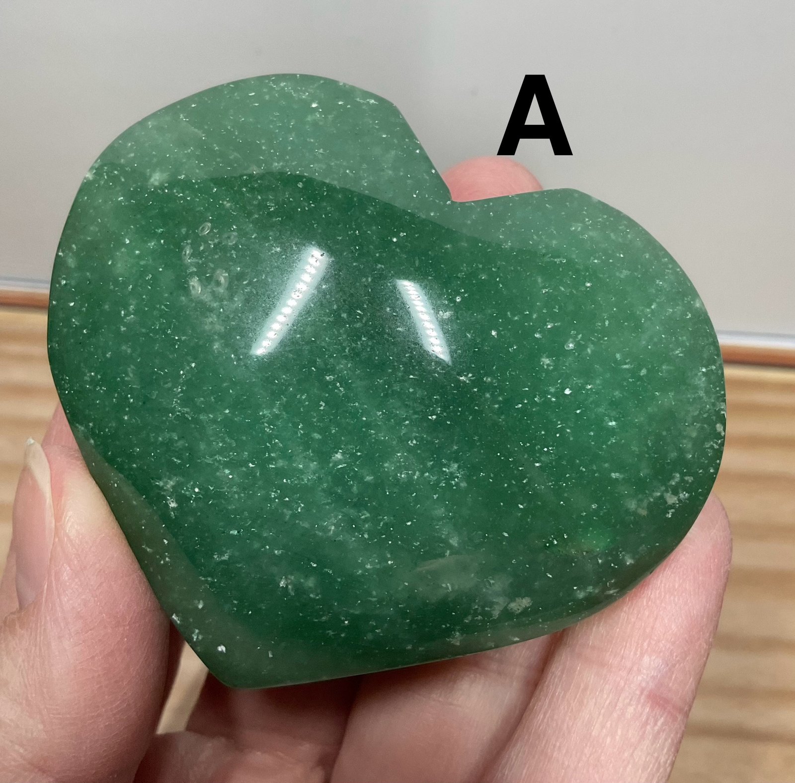 Green Aventurine Heart Palm Stone - Image 3