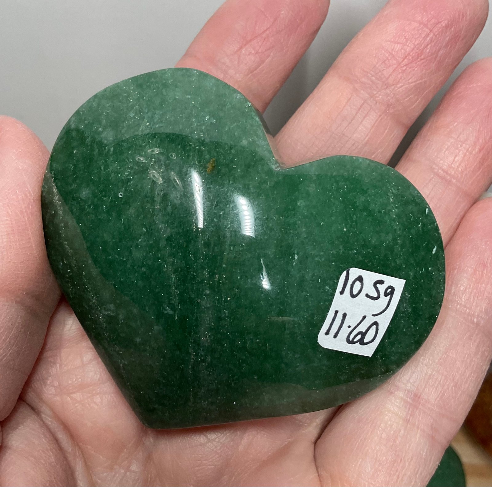 Green Aventurine Heart Palm Stone - Image 10
