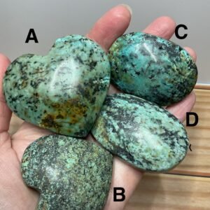 African Turquoise Palm Stones & Hearts