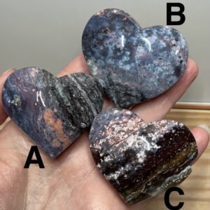 Ocean Jasper Heart Palm Stone