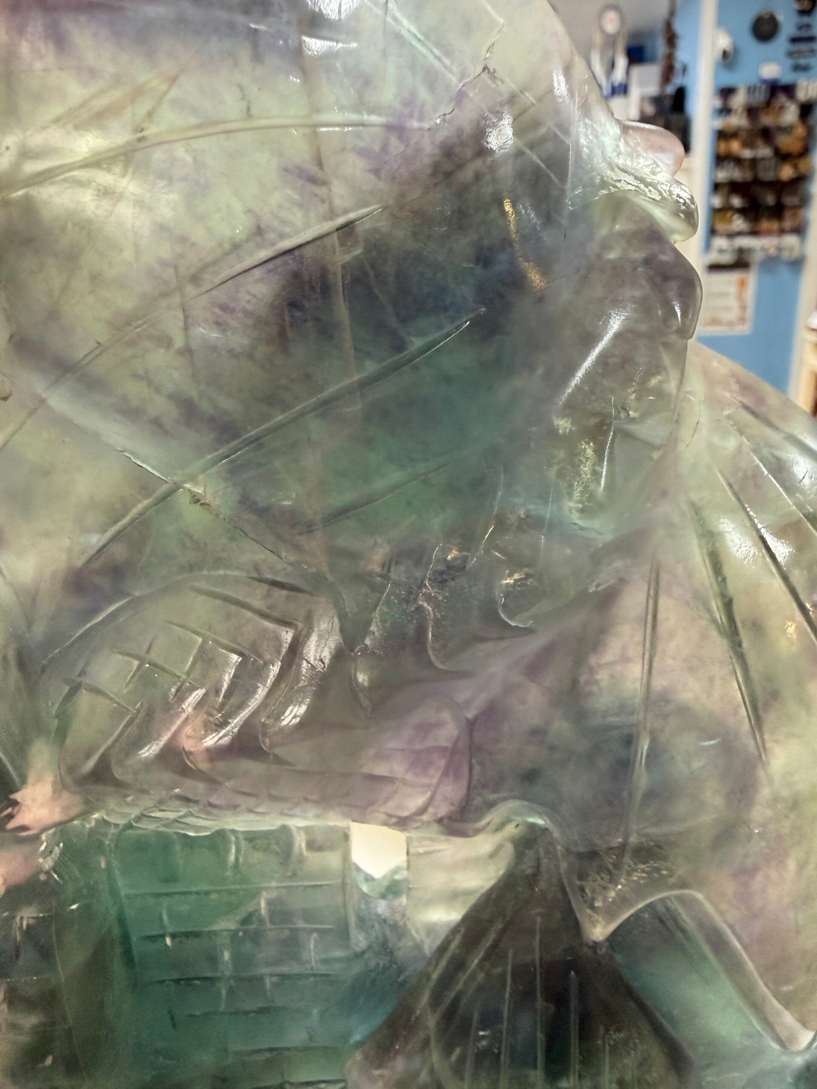Large Fluorite Dragon Carving - Image 7