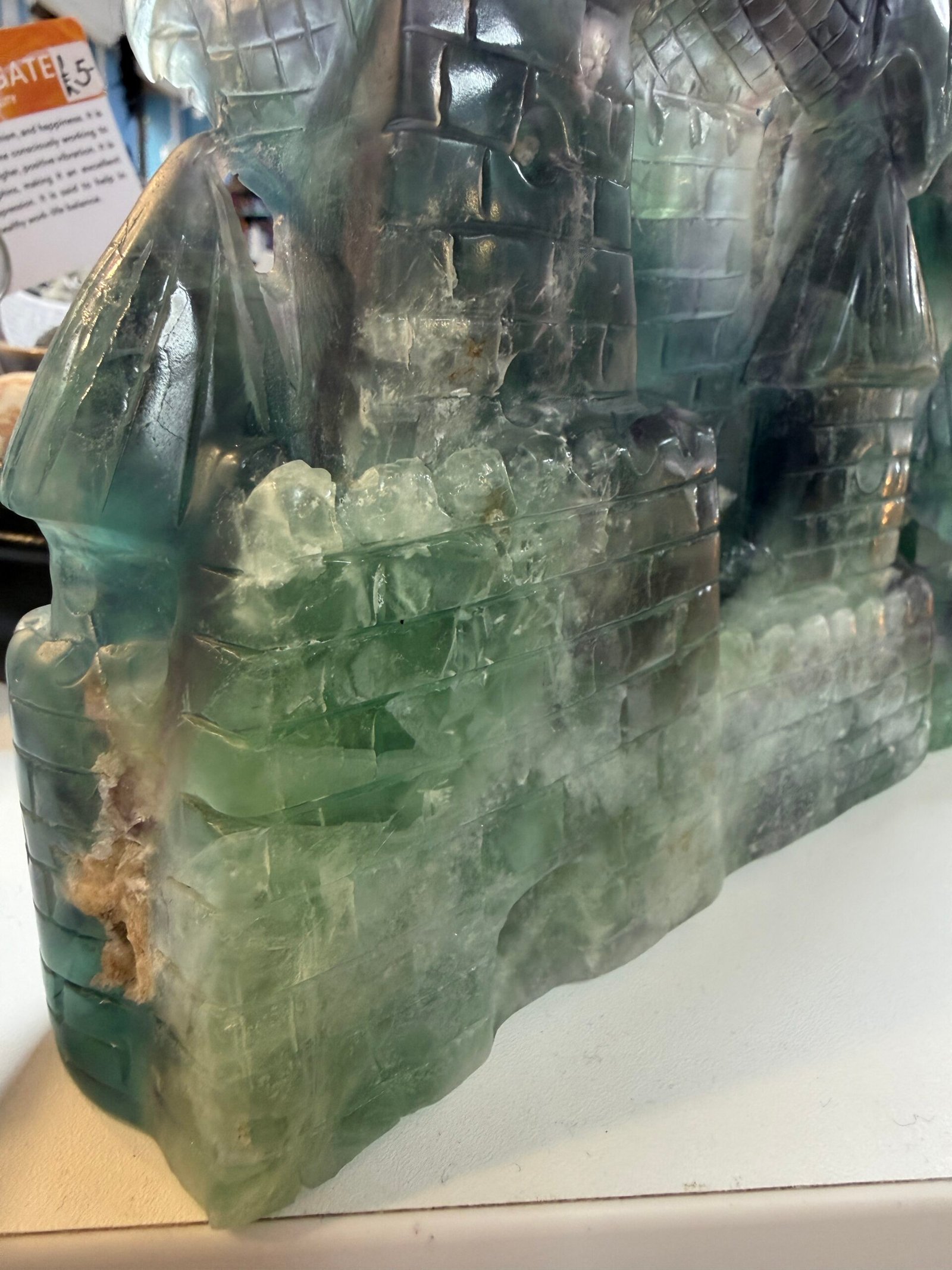 Large Fluorite Dragon Carving - Image 14