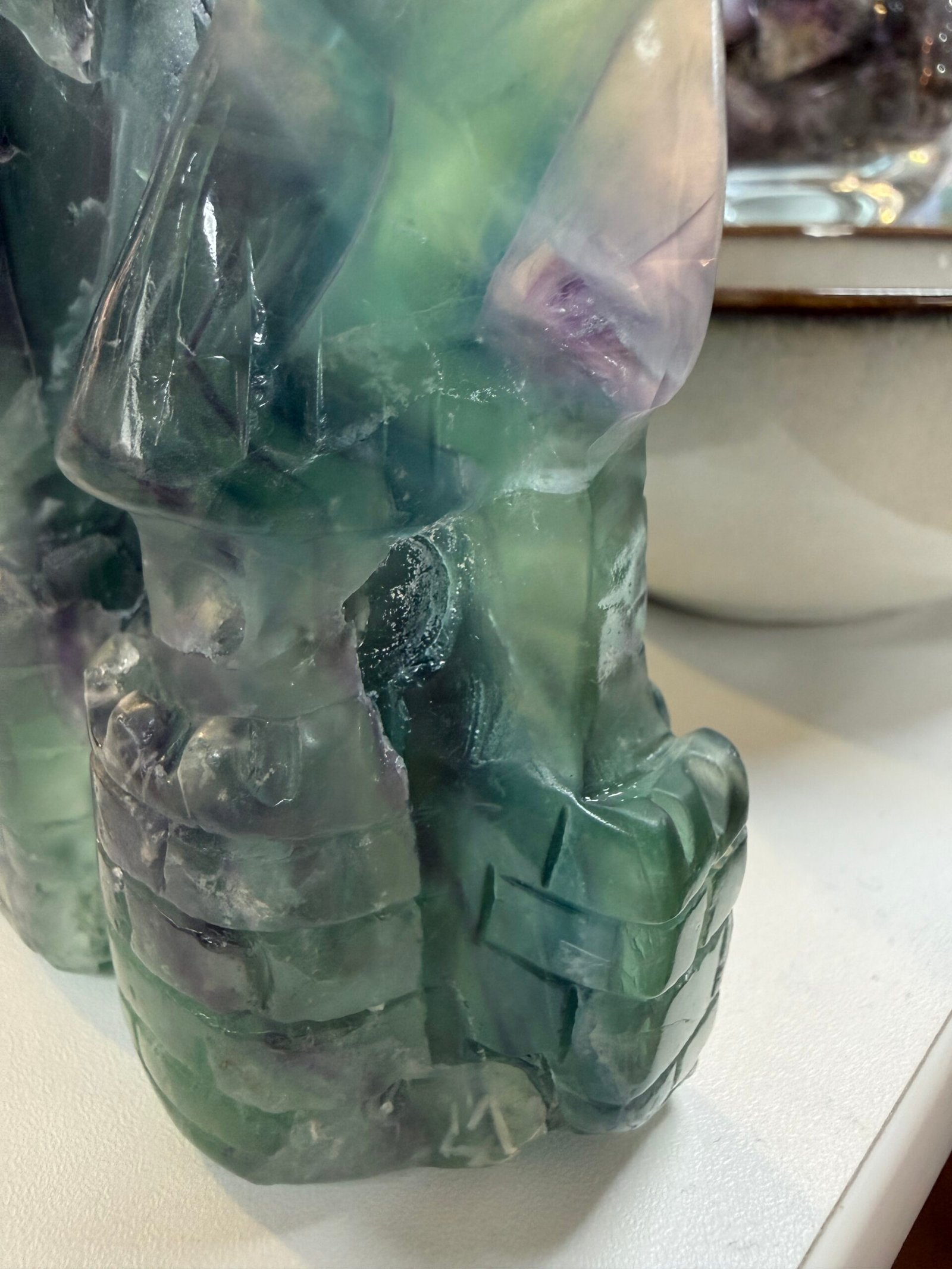 Large Fluorite Dragon Carving - Image 13