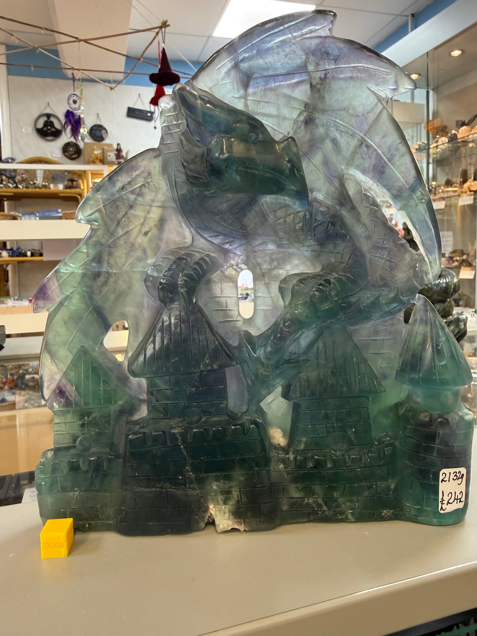 Large Fluorite Dragon Carving - Image 19