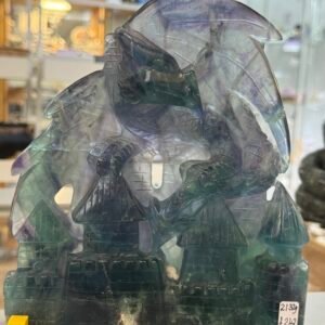 Large Fluorite Dragon Carving