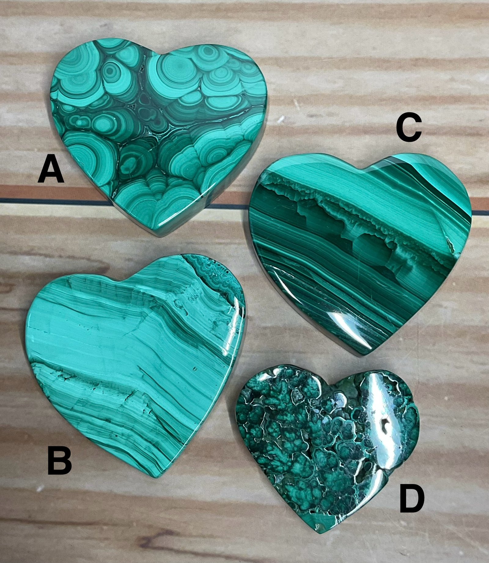 Malachite Heart Carving