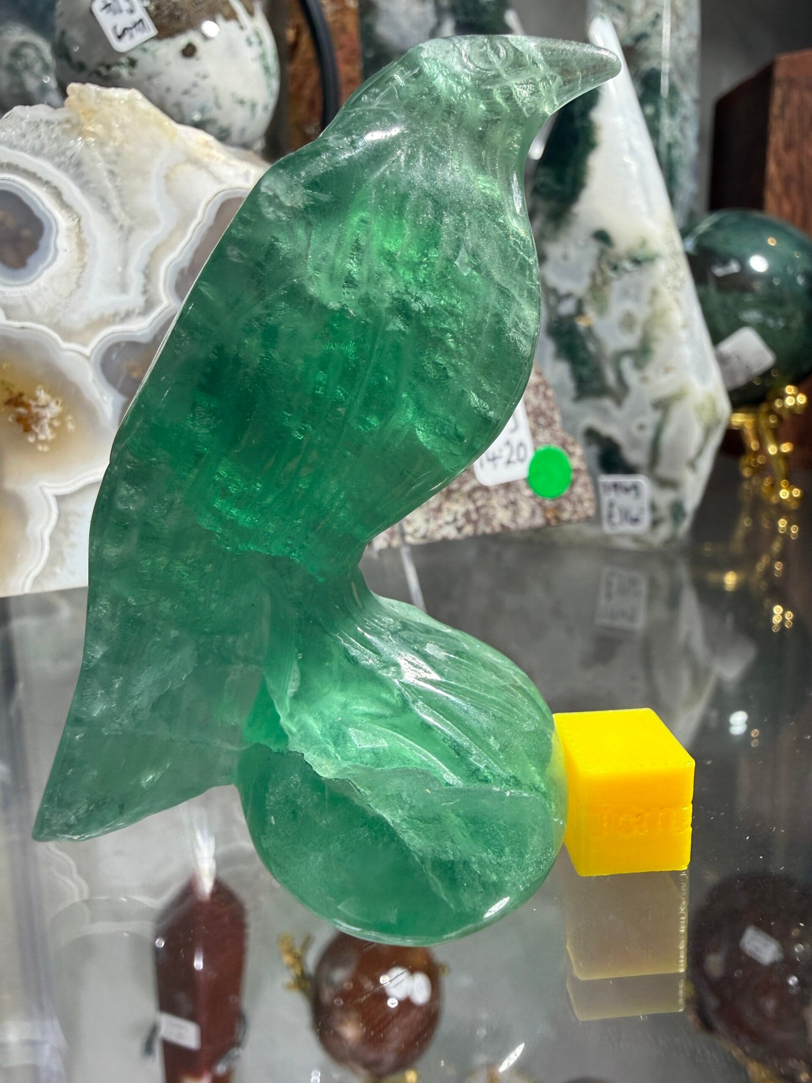 Green Fluorite Bird Carving - Image 9