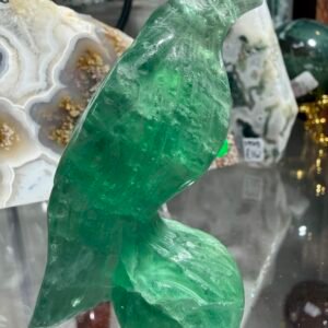 Green Fluorite Bird Carving