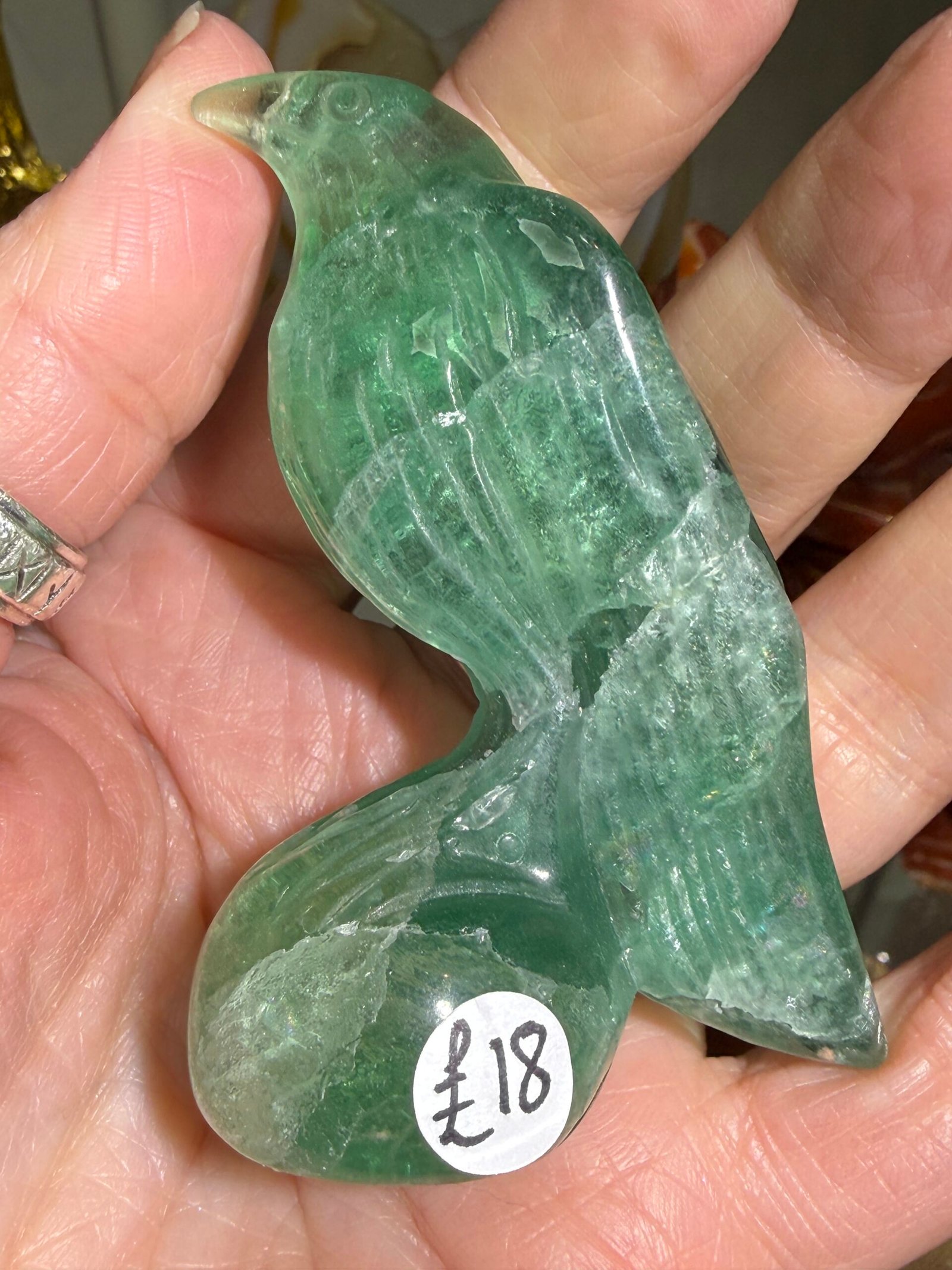Green Fluorite Bird Carving - Image 2