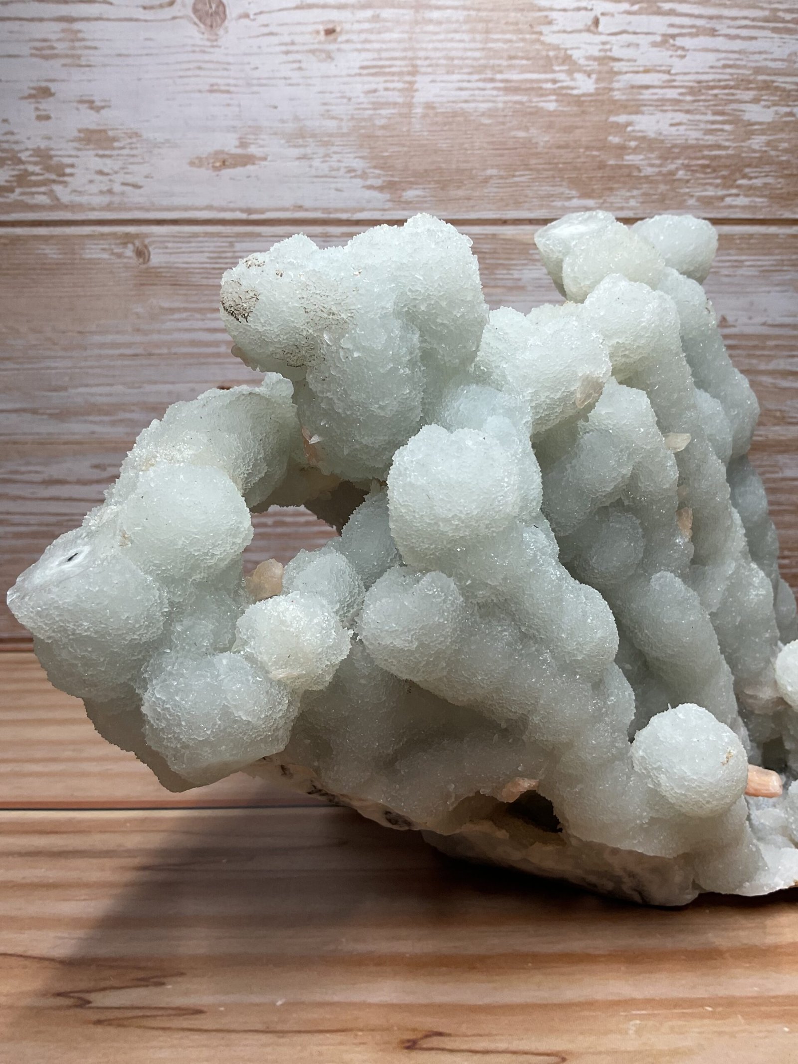 Large Chalcedony Stalactite Cluster with Peach Stilbite - Image 5