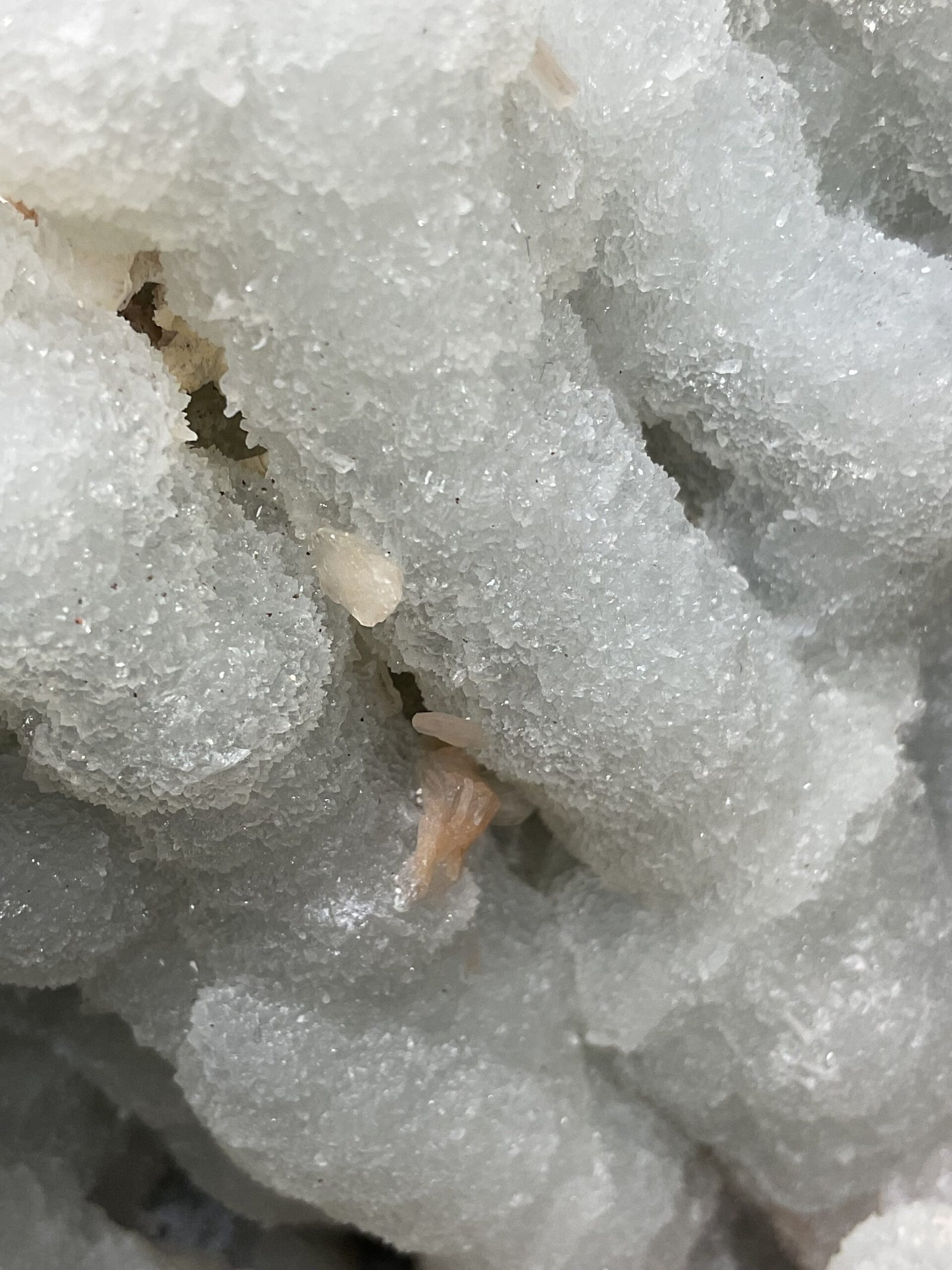 Large Chalcedony Stalactite Cluster with Peach Stilbite - Image 7