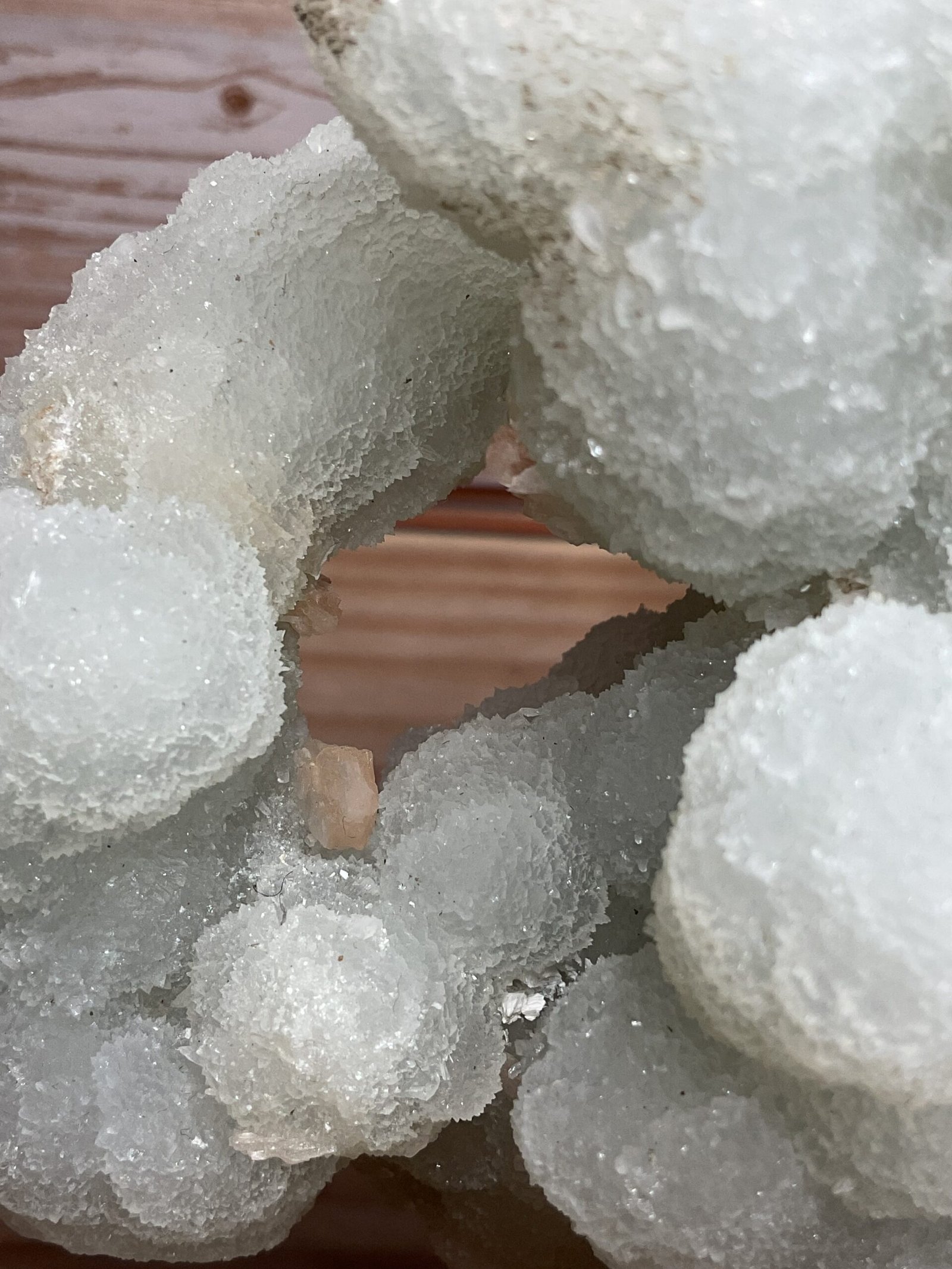 Large Chalcedony Stalactite Cluster with Peach Stilbite - Image 8