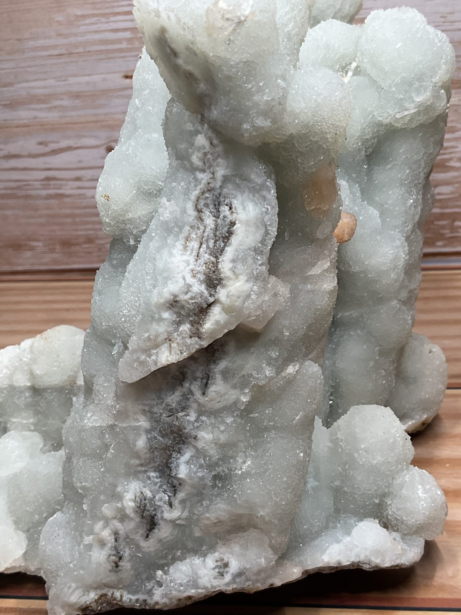 Large Chalcedony Stalactite Cluster with Peach Stilbite - Image 10