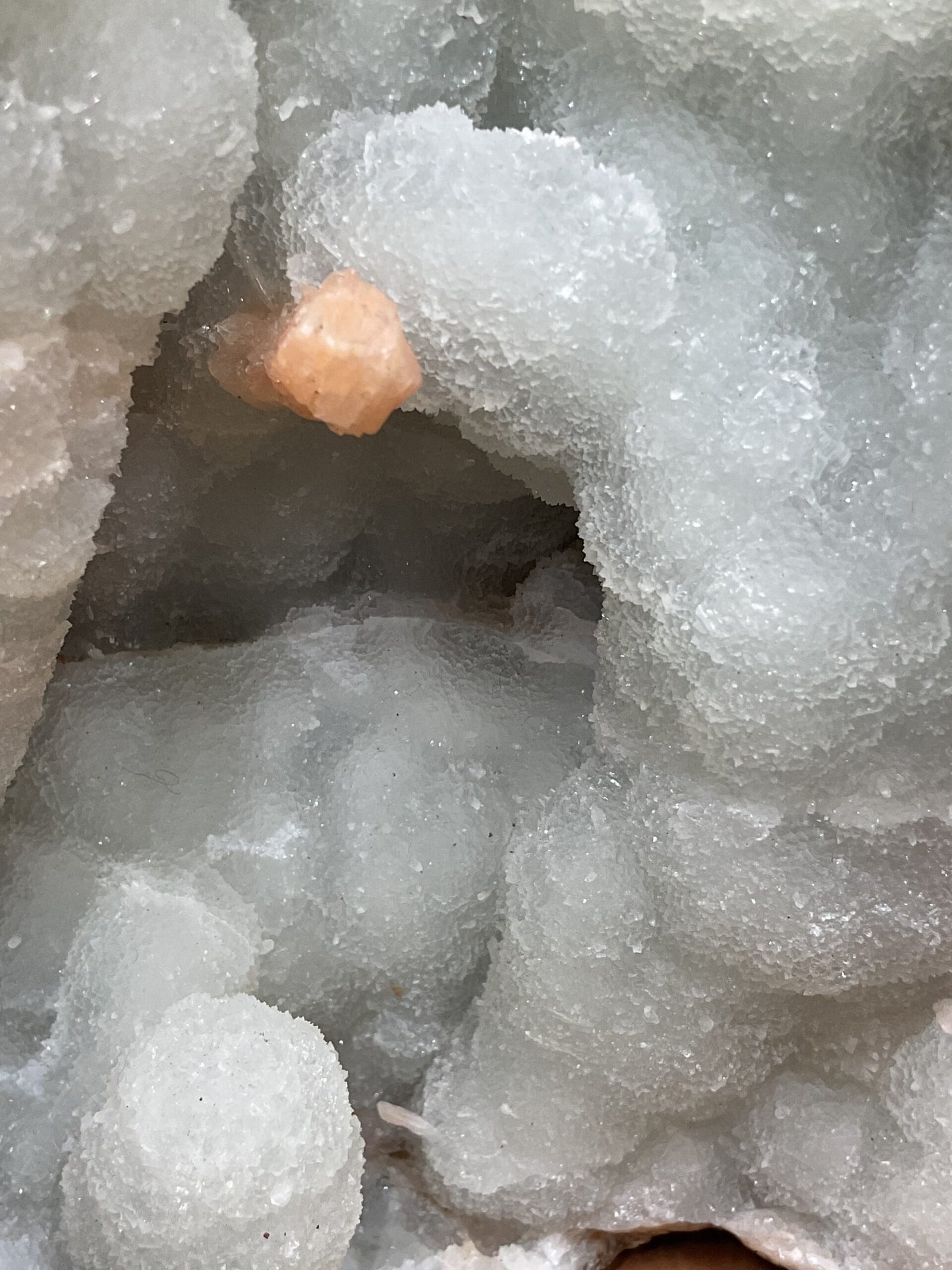 Large Chalcedony Stalactite Cluster with Peach Stilbite - Image 11