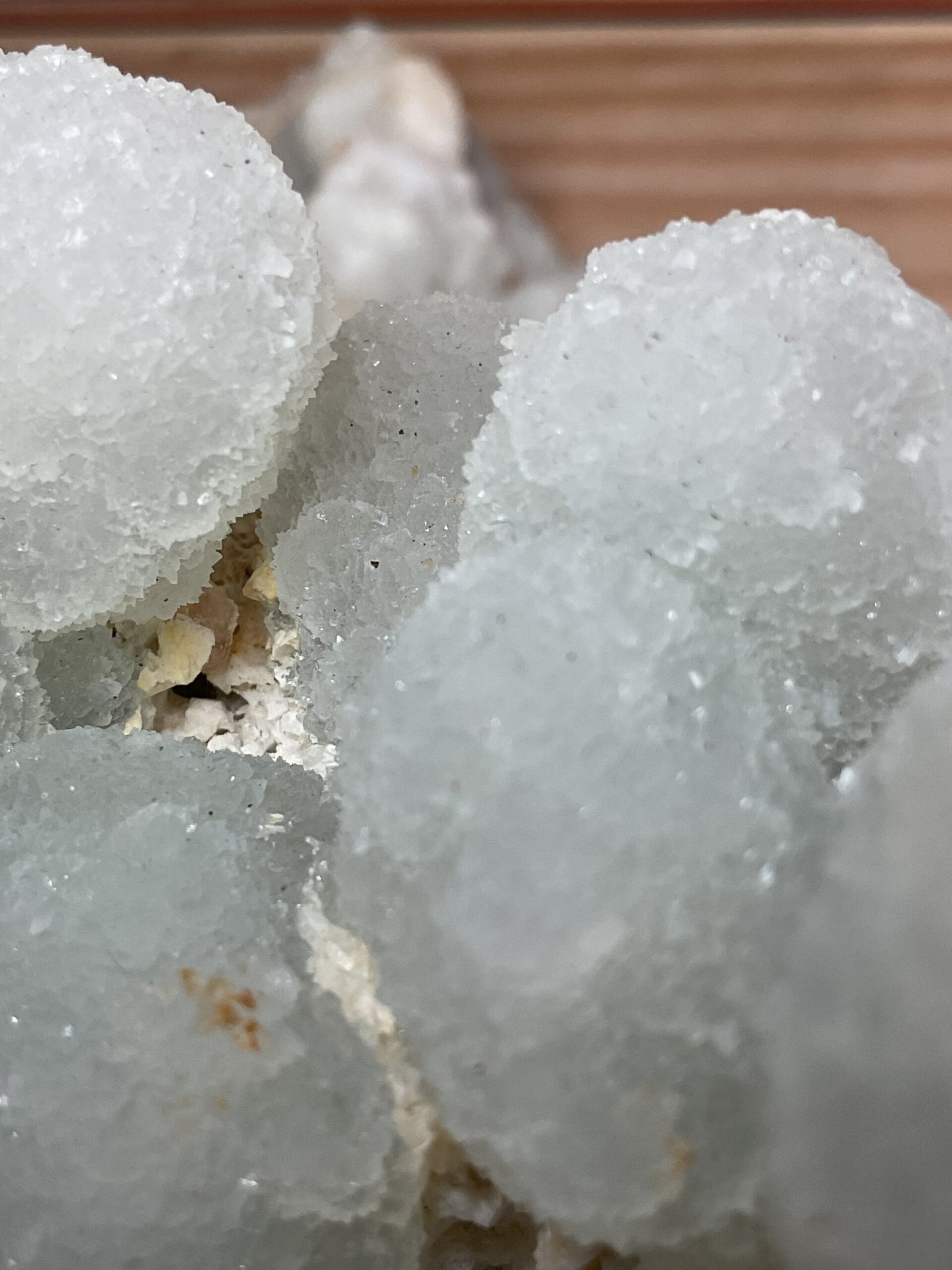 Large Chalcedony Stalactite Cluster with Peach Stilbite - Image 13