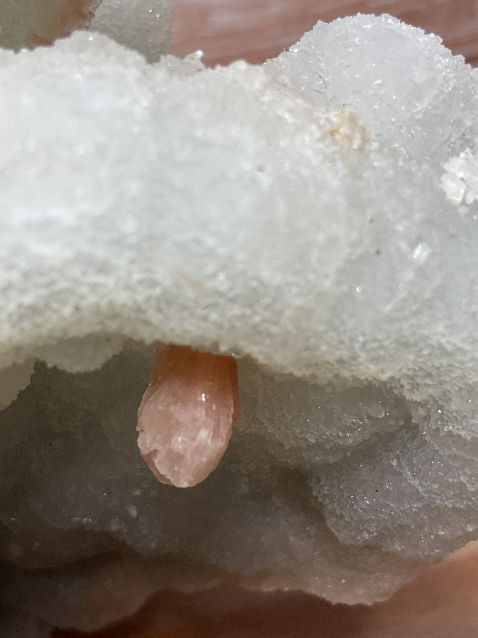 Large Chalcedony Stalactite Cluster with Peach Stilbite - Image 15