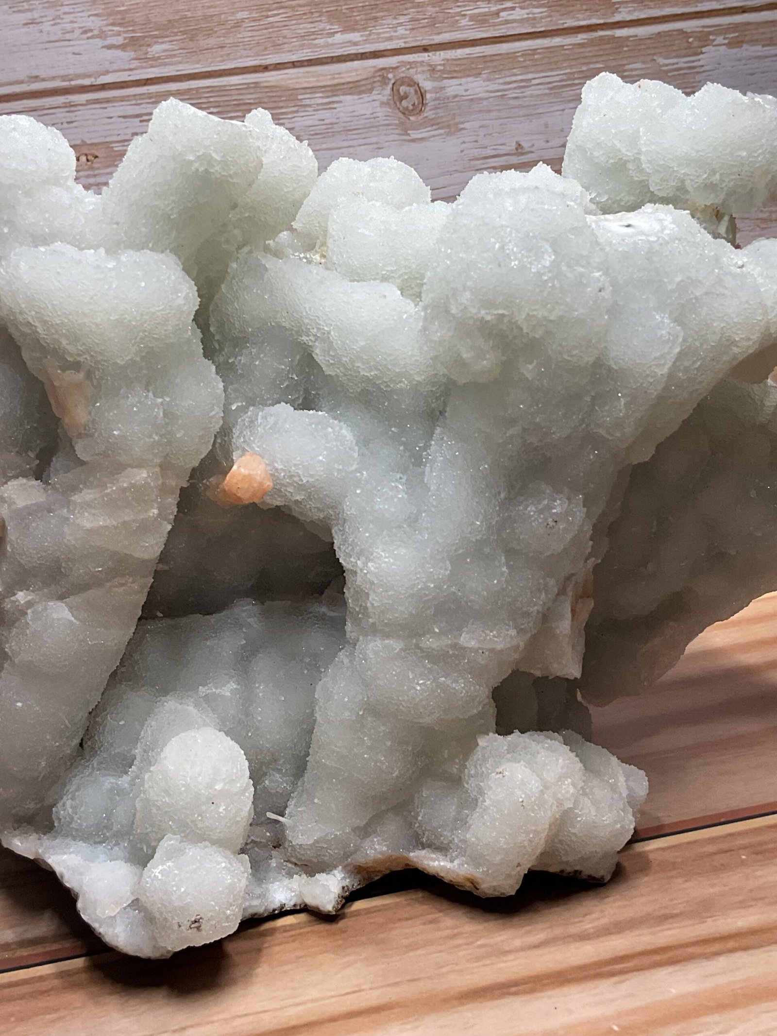 Large Chalcedony Stalactite Cluster with Peach Stilbite - Image 21